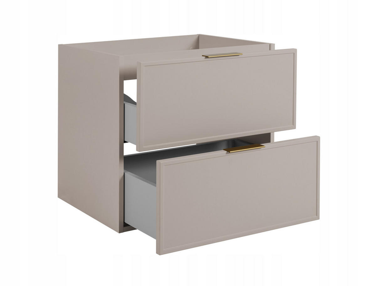 WASCHBECKUNTERSCHRANK SLIM 80cm mit Arbeitsplatte Eik Craft Kaschmir - Kaschmir/Eichefarben, Holzwerkstoff (80/57/46cm) - Rodan