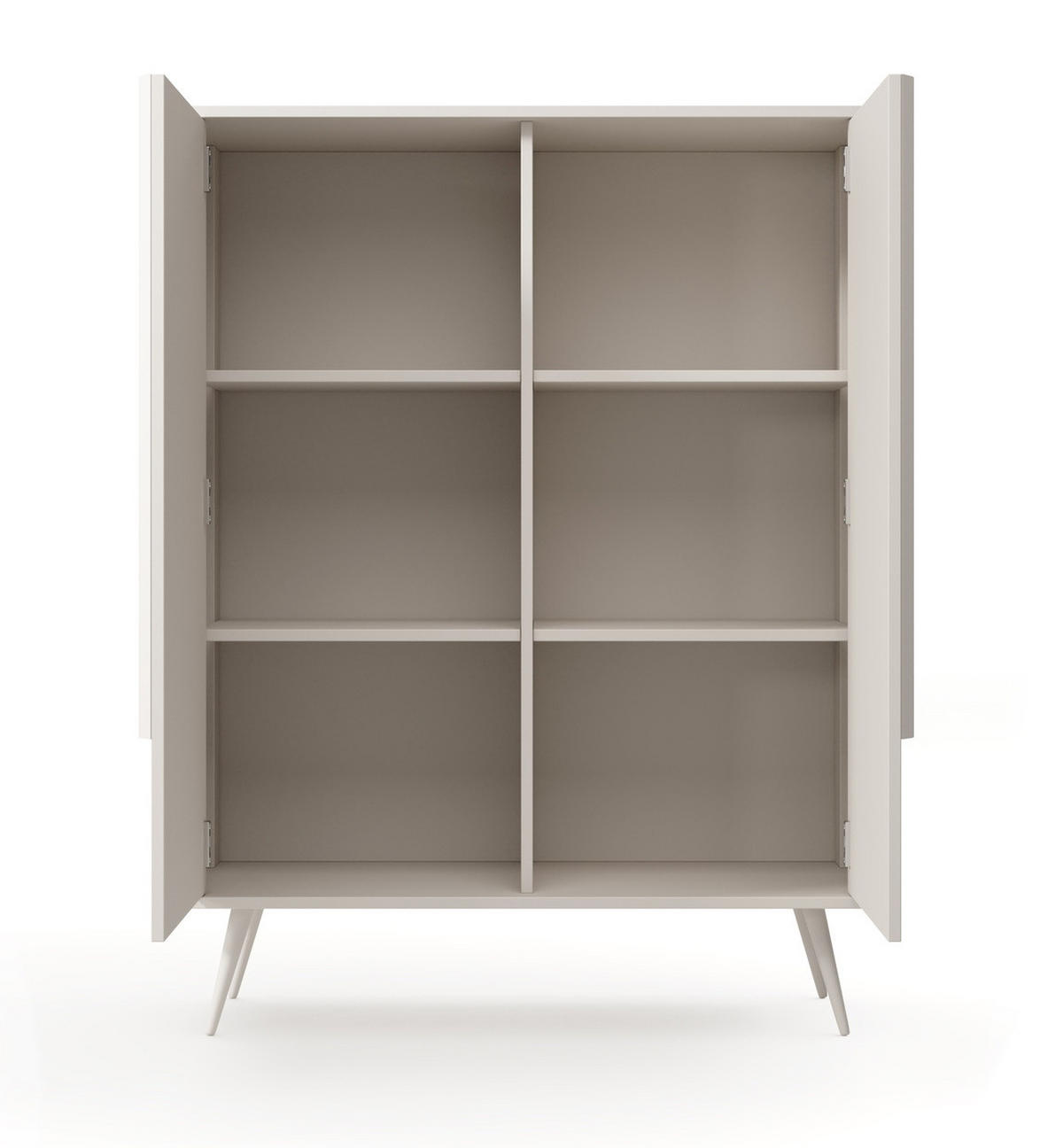 HOHE Kommode 97 cm Fabora, Kaschmir, 2 Türen - Kaschmir, Holz/Metall (97/125/40cm) - Emporius