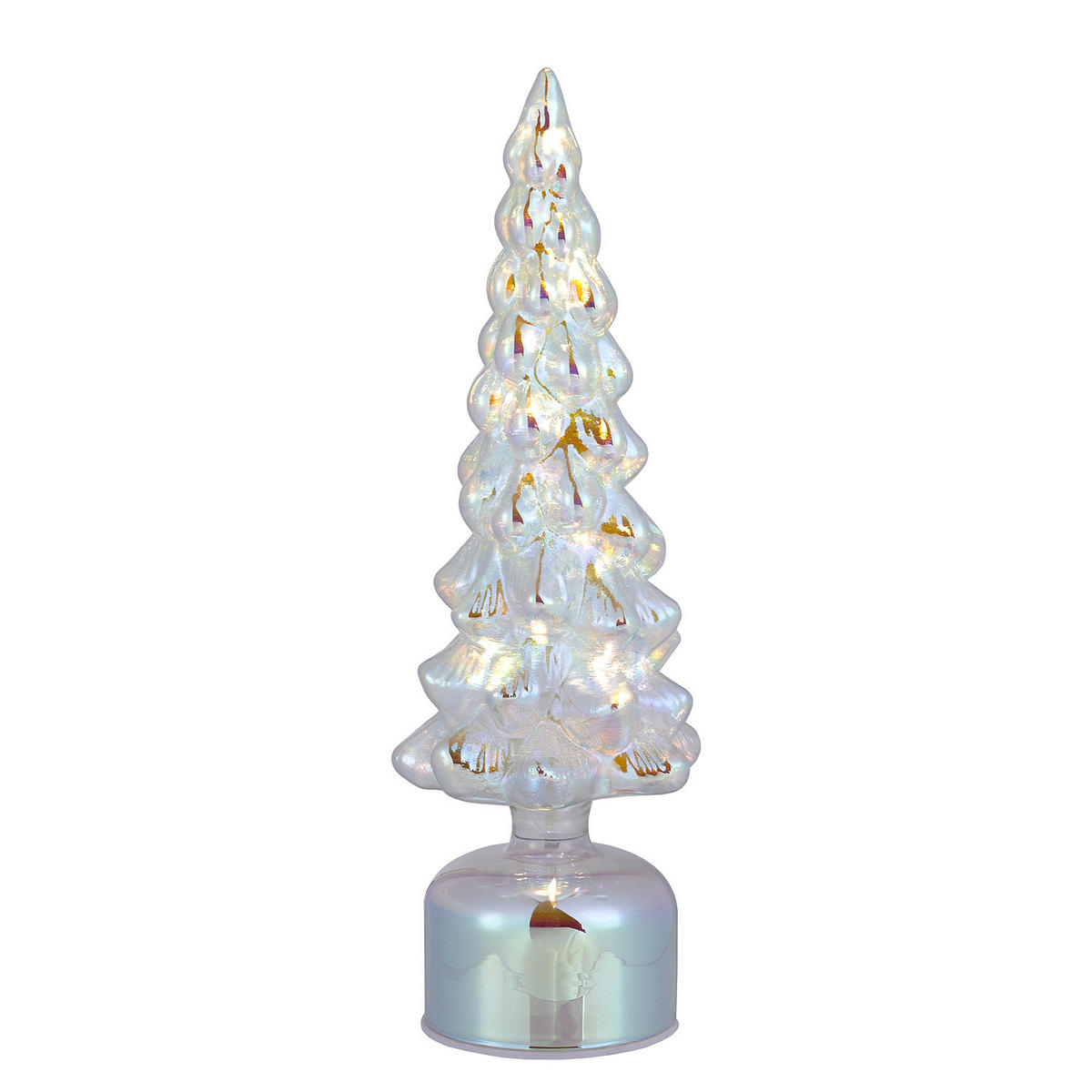 DEKOFIGUR LED-Tanne rotierend Xmas - Transparent, Glas (11/34/11cm) - Butlers
