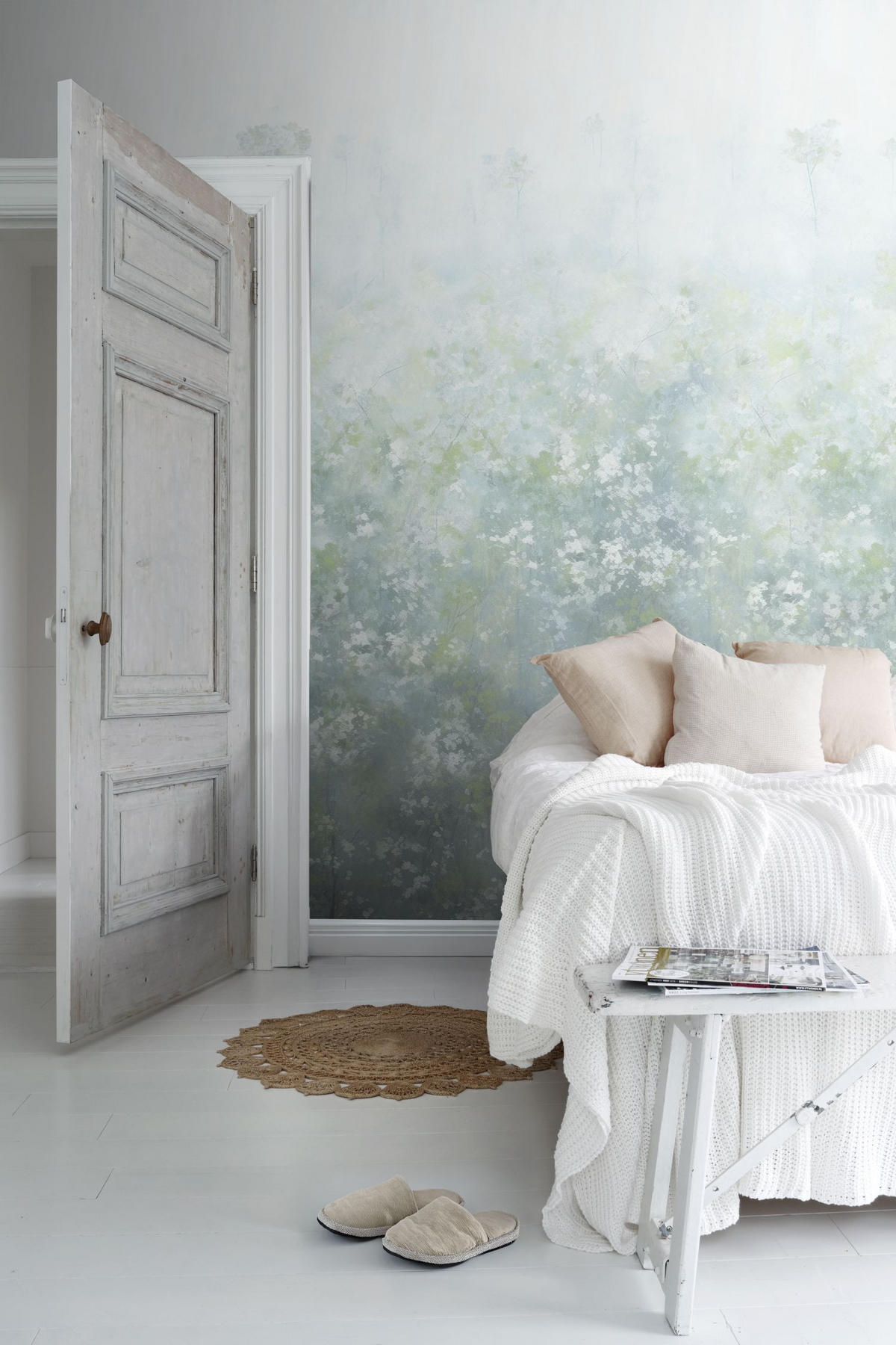 FOTOTAPETE Blumen 318 x 280 cm - Grün, Papier (318/280cm) - Sanders & Sanders