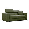 SOFA QUARTZ 3-Sitzer, olivgrün - Olivgrün, Holzwerkstoff/Textil (202/80/102cm) - Courtois Laville