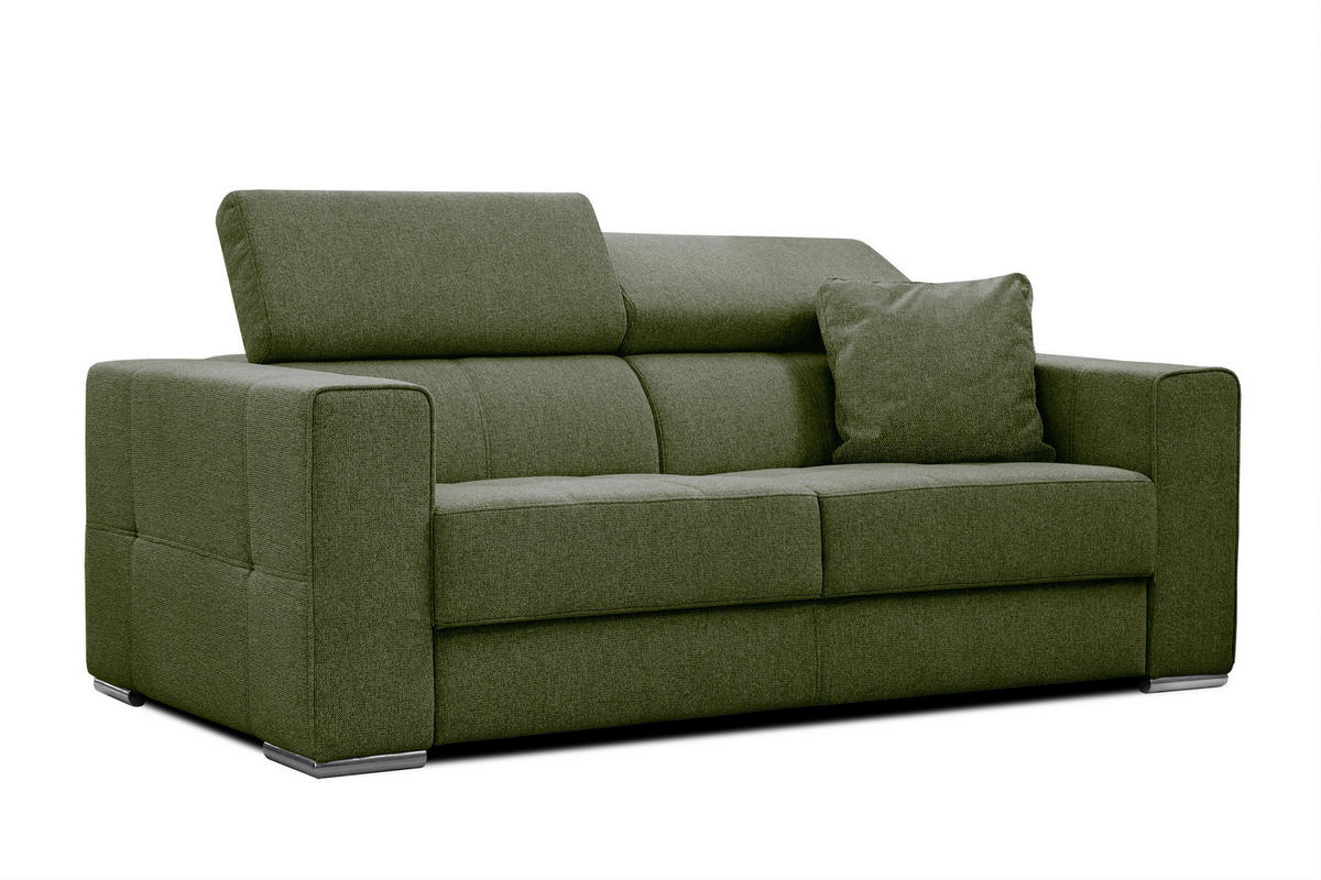 SOFA QUARTZ 3-Sitzer, olivgrün - Olivgrün, Holzwerkstoff/Textil (202/80/102cm) - Courtois Laville