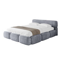 POLSTERBETT mit Bettkasten und Lattenrost, Boxbett ohne Matratze - ELVA-v1 200x200 Grau - Grau, Holzwerkstoff/Textil (200/200cm) - ALTDECOR