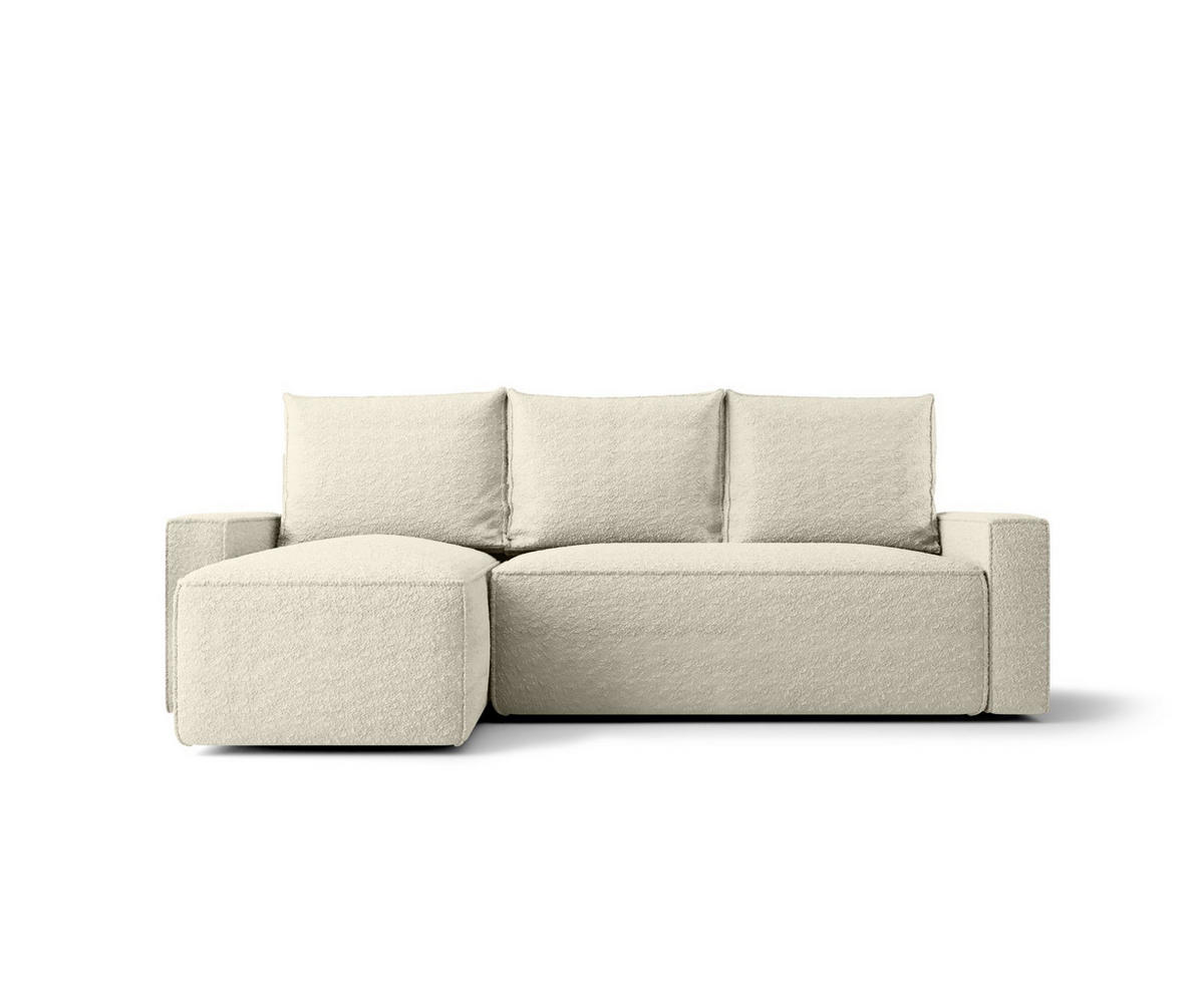 ECKSOFA mit Schlaffunktion SAVIO Quelle 03 Links - Beige, Textil (232/140cm) - Bedante