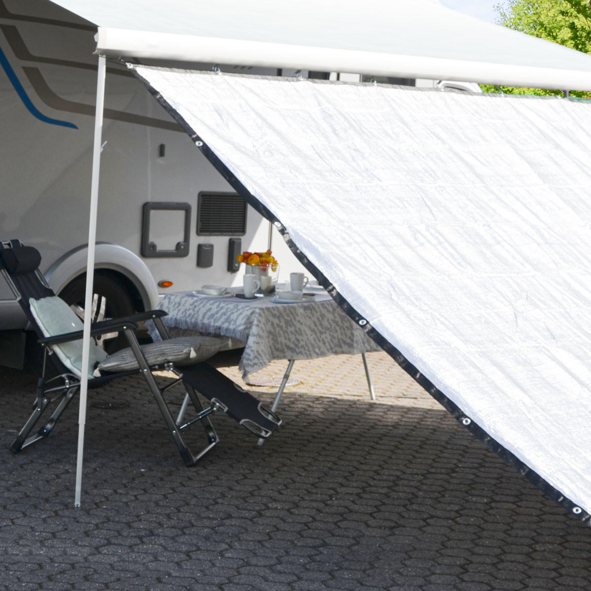 ALUMINIUM-SCHATTENNETZ 6/6 m, Silberfarben - Silberfarben, Metall (600/600cm) - Amanka