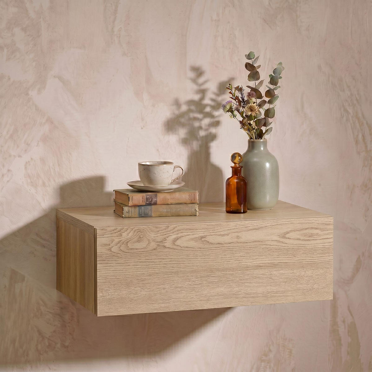 HÄNGENDER NACHTTISCH ANNE Cremona Eiche - Sonoma Eiche, Holzwerkstoff (42/14/30cm) - CARO-Möbel