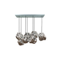 HÄNGELAMPE EDESSA Silber Glas - Silberfarben, Glas (44/95/150cm) - KAWOLA