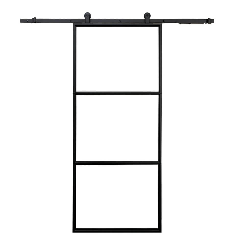 SCHIEBETÜR STELLAR - 205 x 90 cm, Klarglas - Transparent, Glas (90/205/4cm) - Home Deluxe