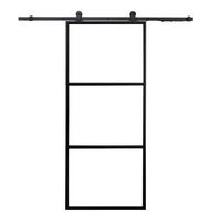 SCHIEBETÜR STELLAR - 205 x 90 cm, Klarglas - Transparent, Glas (90/205/4cm) - Home Deluxe