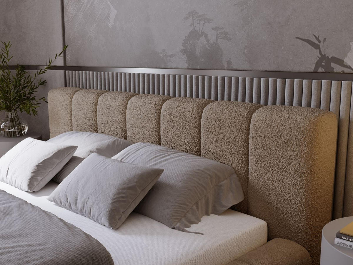 POLSTERBETT Orio 160x200 Braun - Braun, Textil (160/200cm) - Graingold