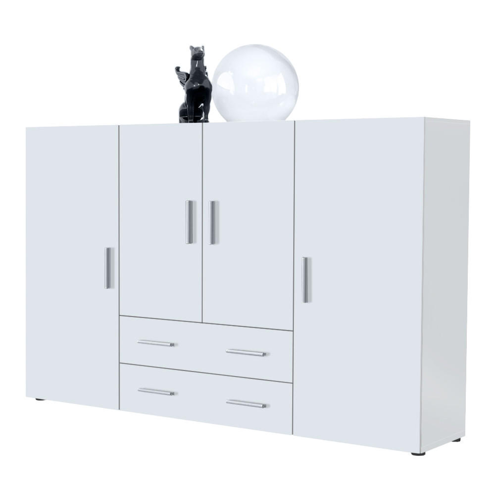 HIGHBOARD Nora Front in Weiß matt - Weiß, Holzwerkstoff (166/106/35cm) - Vladon