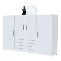 HIGHBOARD Nora Front in Weiß matt - Weiß, Holzwerkstoff (166/106/35cm) - Vladon
