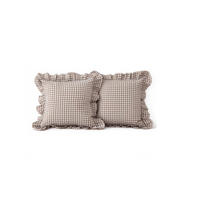KISSENBEZUG – ohne Füllung – 45 x 45 cm – Kaffeebraun - Gelb, Textil (45/45cm)