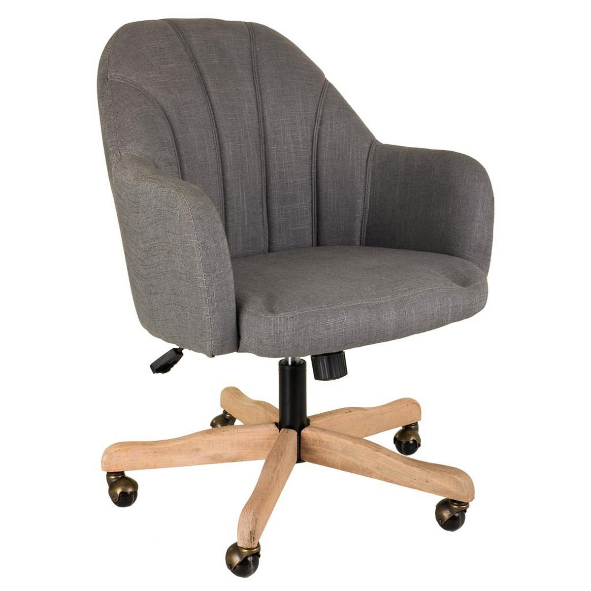 BÜROSTUHL gepolstert 63x54x40/87 cm - Grau, Holz (63/87/54cm) - Wanderlust