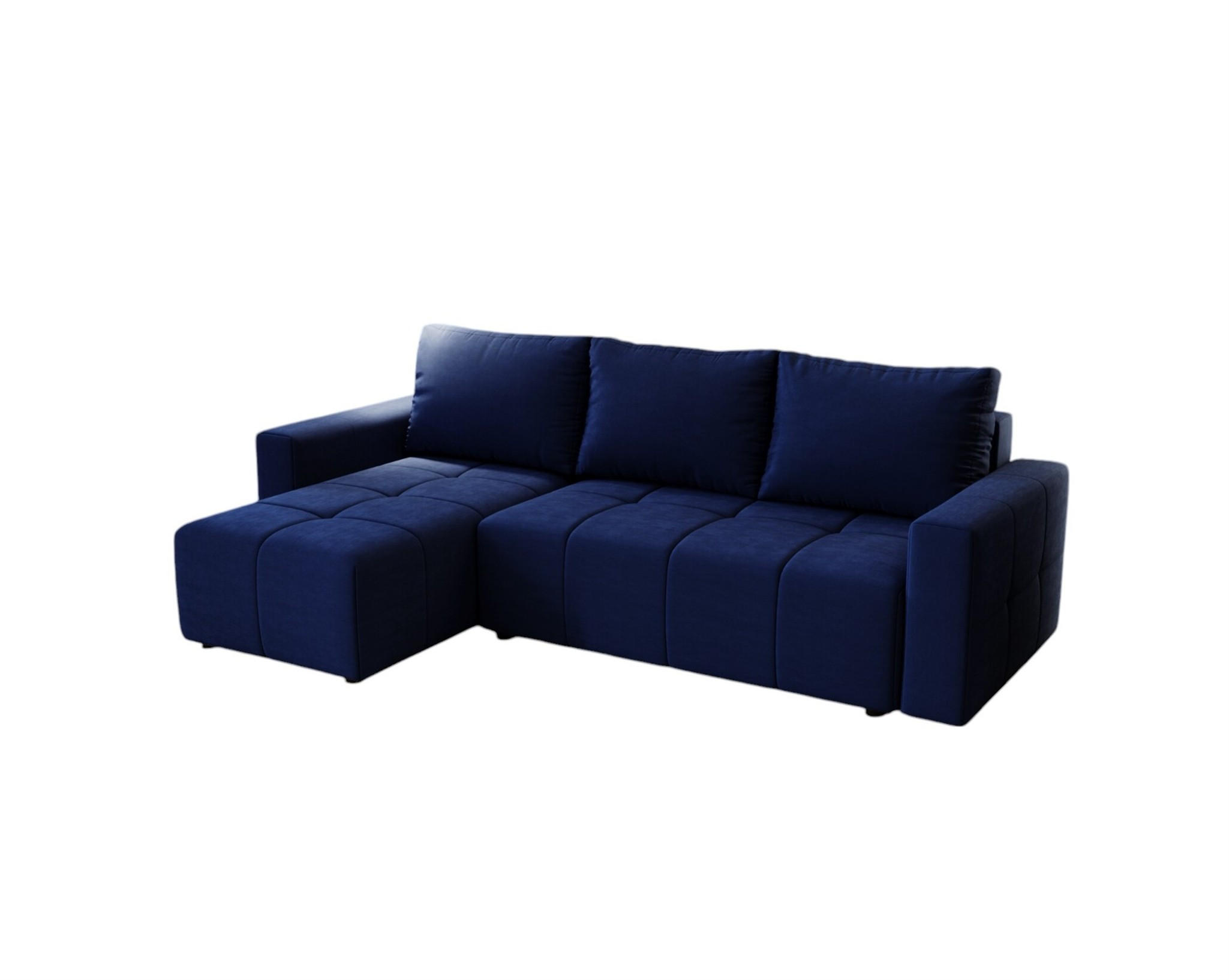 ECKSOFA Noha In Kronos - Dunkelblau, Holzwerkstoff/Textil (231/142cm) - Fun Möbel