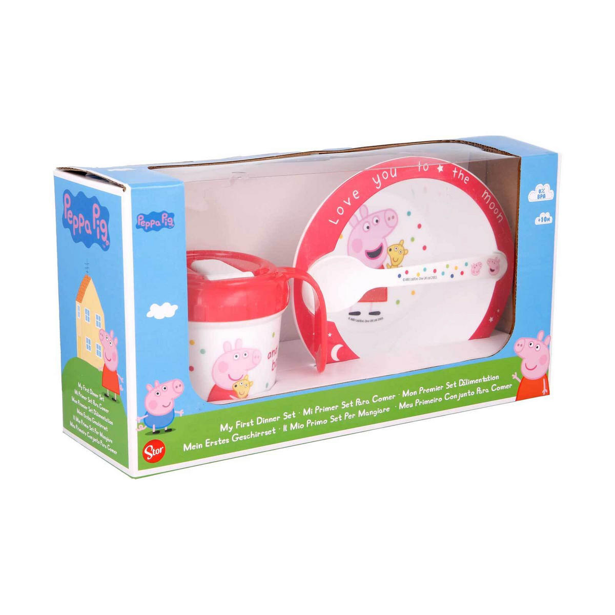 BABYGESCHIRR Peppa Pig bunt 3er Set - Multicolor, Kunststoff (1/1/1cm)