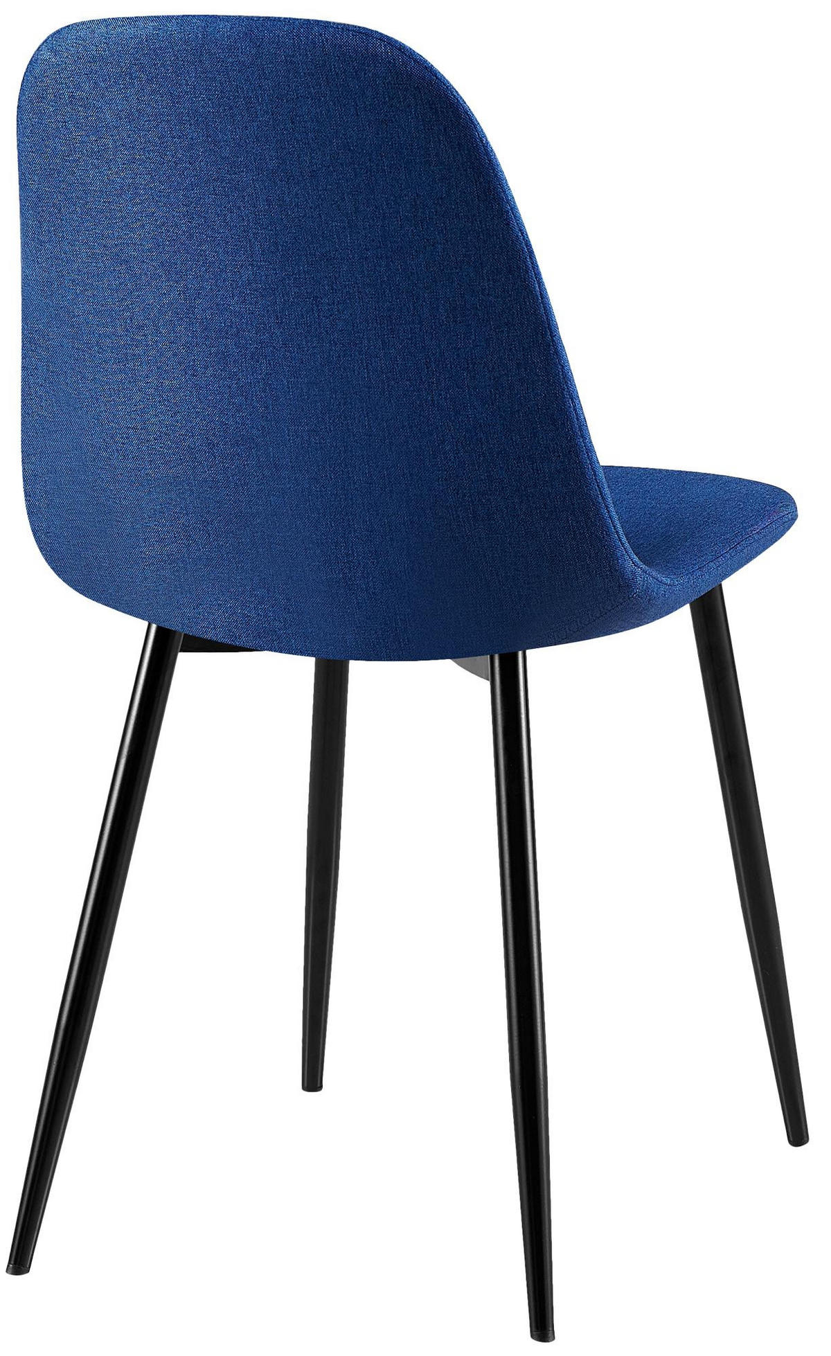 STUHL 4er Set Stoff Blau - Blau/Schwarz, Textil/Metall (44/88/54cm) - CLP