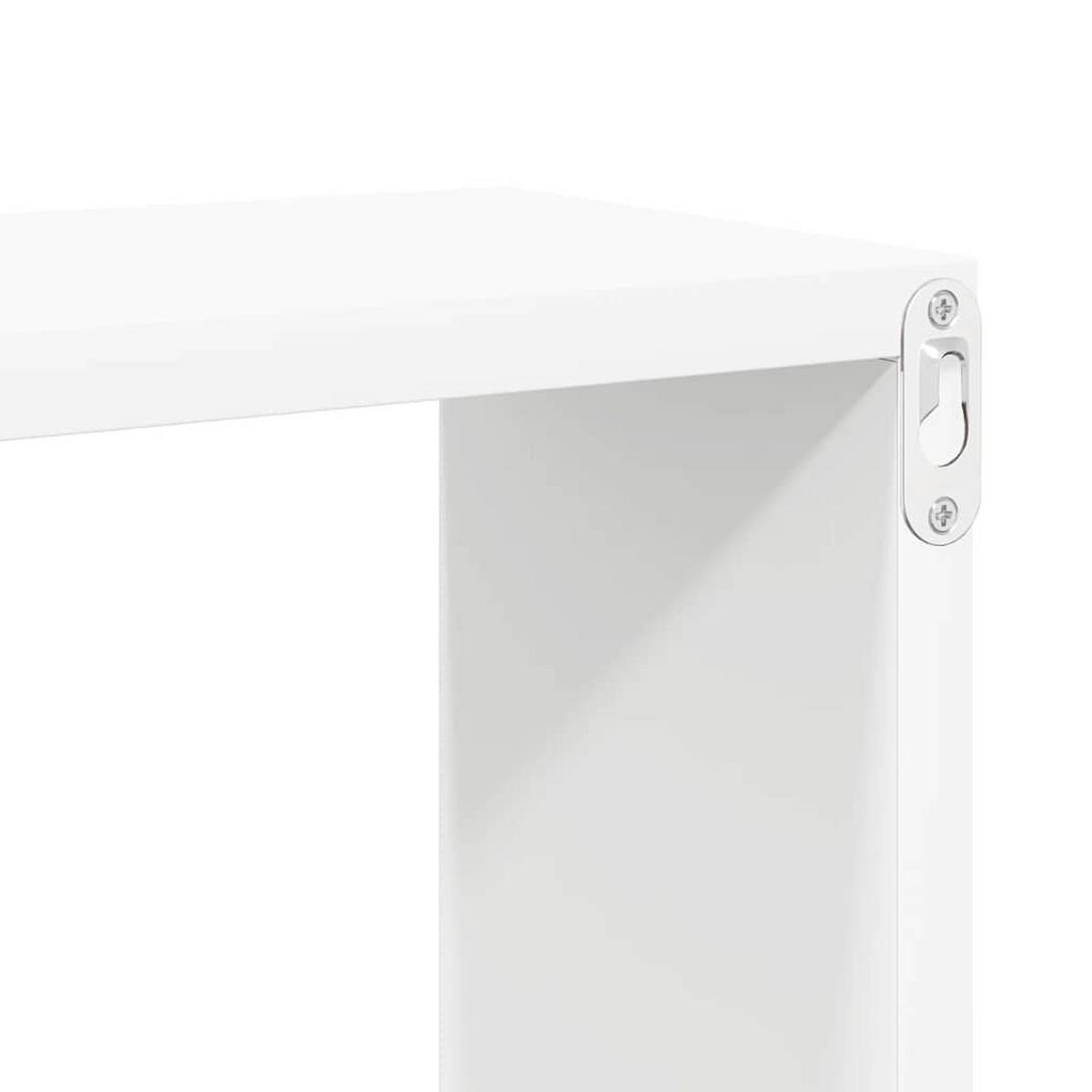 WÜRFELREGALE 2er set Weiß 60/15/23 Cm Holzwerkstoff - Weiß, Holz (60/23/15cm) - vidaXL