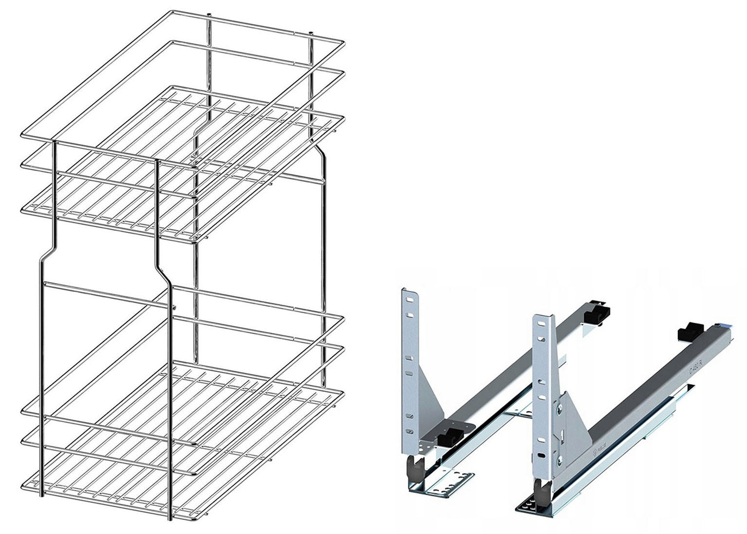 Thumbnail - Feldmann-Wohnen Apothekerschrank, Weiß, Eiche Artisan, Kunststoff, Rechteckig, 40x82x50 cm, Küchen, Küchenmöbel, Küchens...