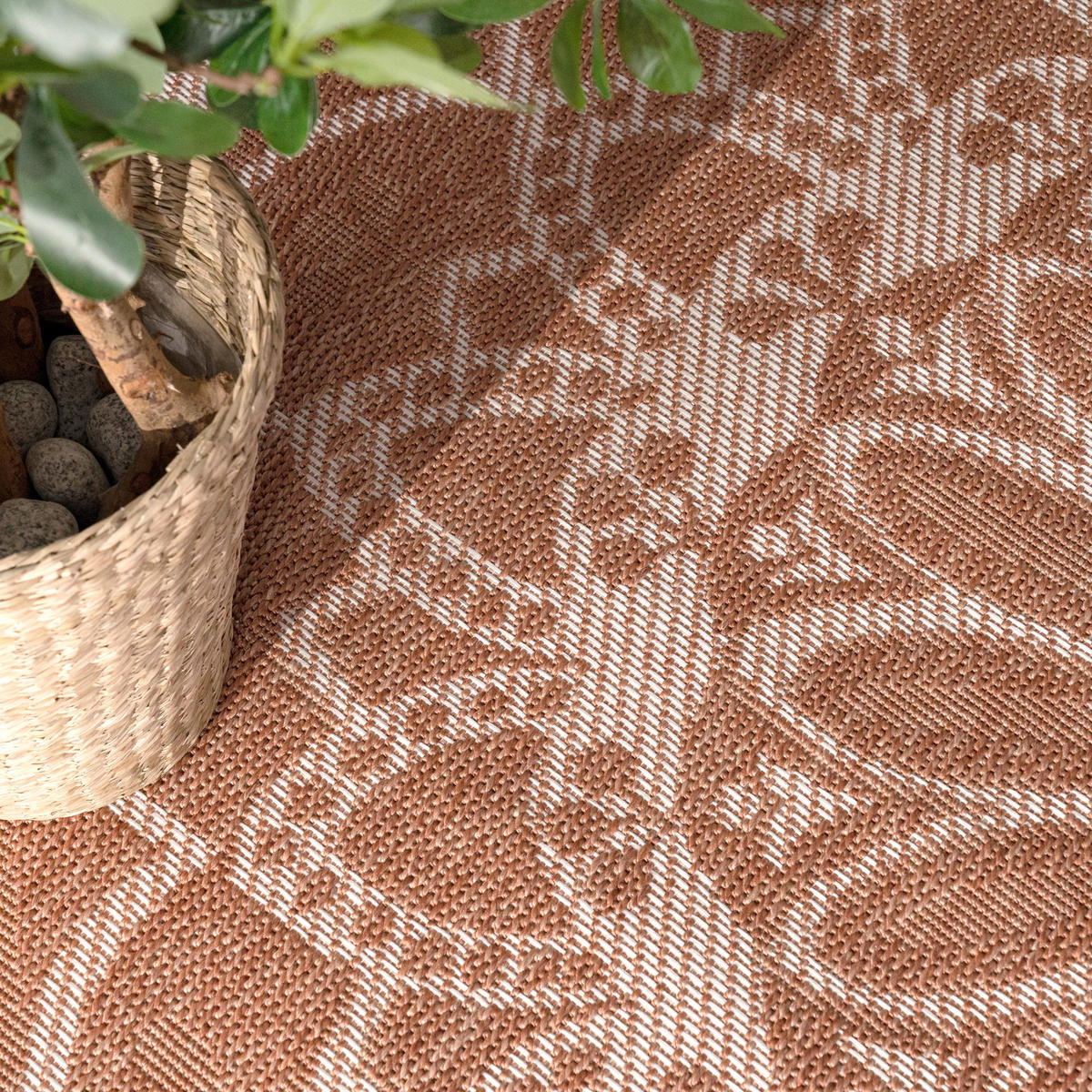 OUTDOORTEPPICH 160/220 cm Brescia 471 - Orange, Textil (160/220cm) - Paco Home