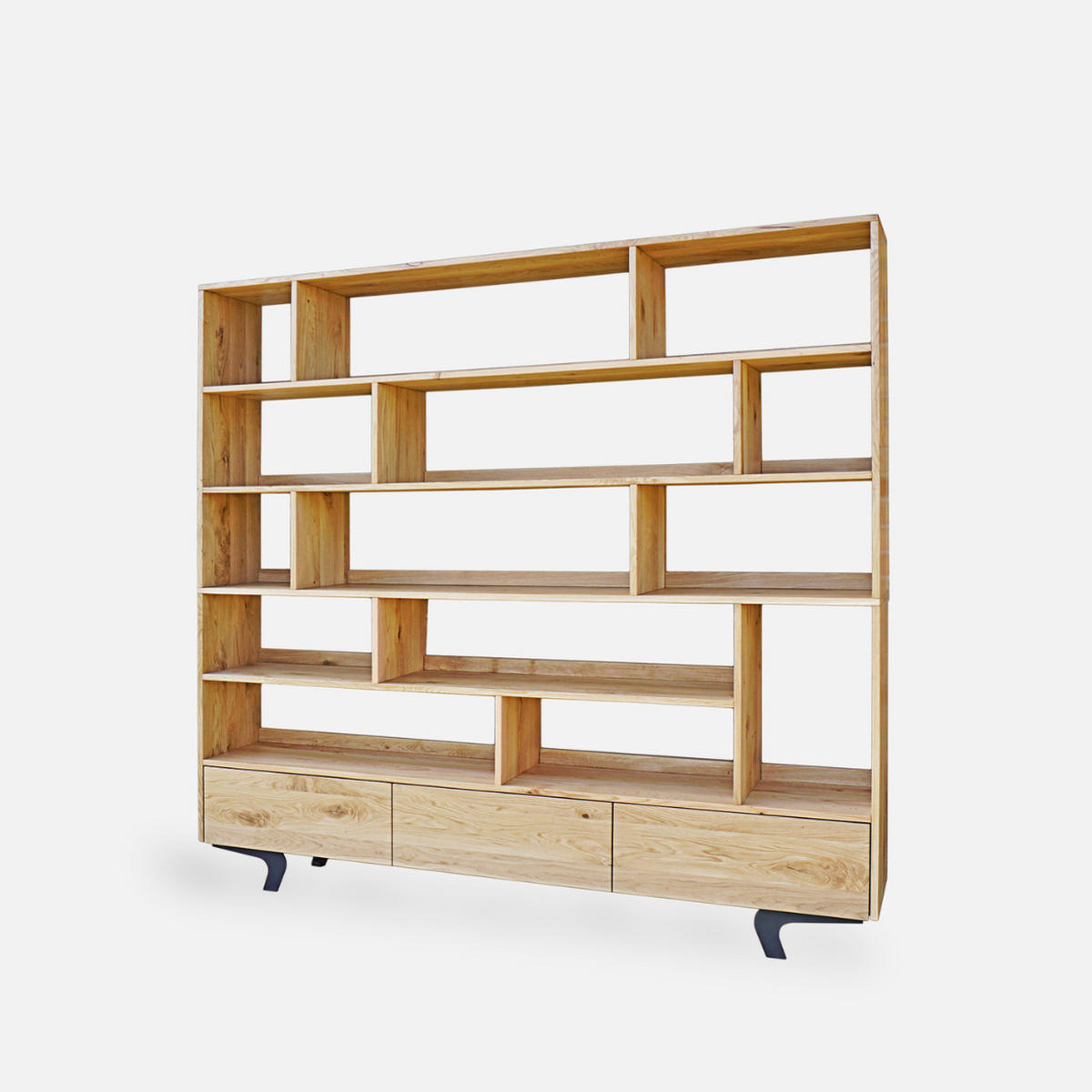 BÜCHERREGAL aus Eiche für das Wohnzimmer VITA - Eichefarben, Holz (220/210/35cm) - Rawood Furniture