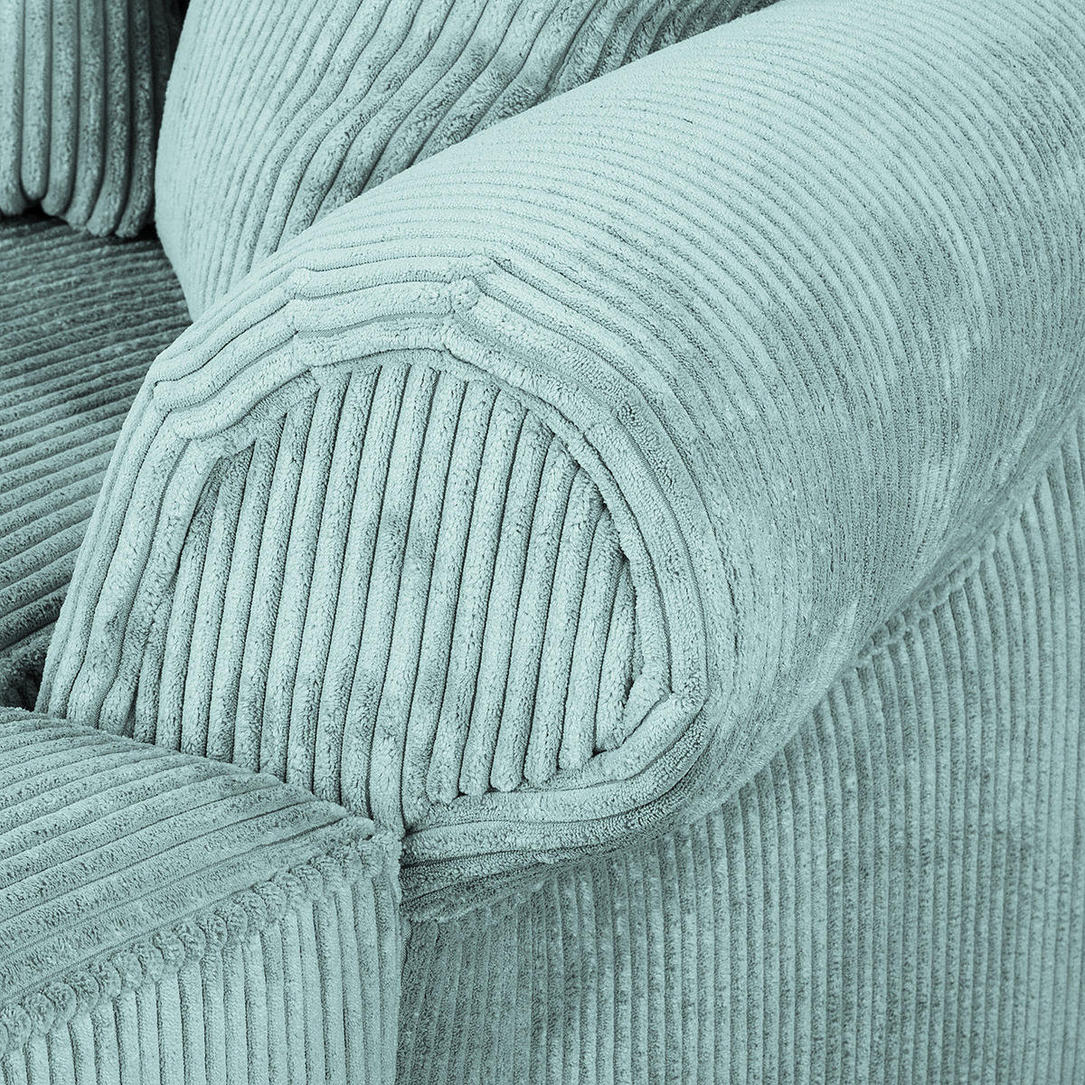 XXL SESSEL - Cord - Hellblau, Textil (135/100/128cm) - home24