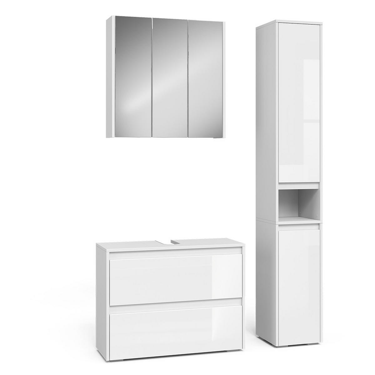 KOUPELNOVÝ NÁBYTEK Majest Bílá/bílý vysoký lesk - bílá/vysoce lesklá bílá, kompozitní dřevo (80.1/62/30.1cm) - Vicco