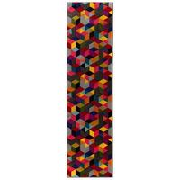 TEPPICH Geometrisch-Bunt-Design, handgeschnitzt MEON TOM, Multi 66x230 cm - Multicolor, Textil (66/230cm) - KADIMA DESIGN