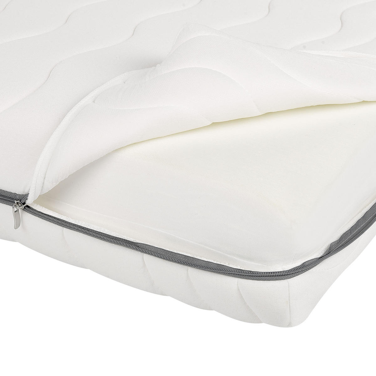 MEMORY-SCHAUMMATRATZE H2/3 Mittel 140/200 cm Serenity - Weiß, Textil (140/200cm) - Beliani