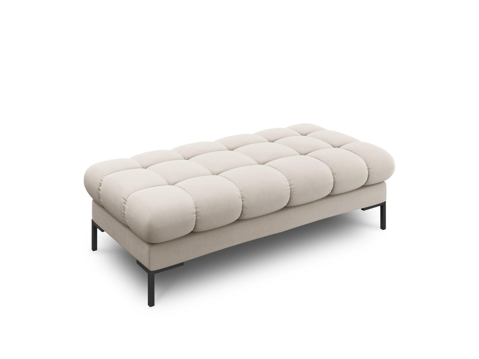 BANK Mamaia aus strukturiertem Stoff beige 2 Sitzplätze - Beige, Textil (133/41/62cm) - Micadoni
