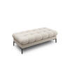 BANK Mamaia aus strukturiertem Stoff beige 2 Sitzplätze - Beige, Textil (133/41/62cm) - Micadoni