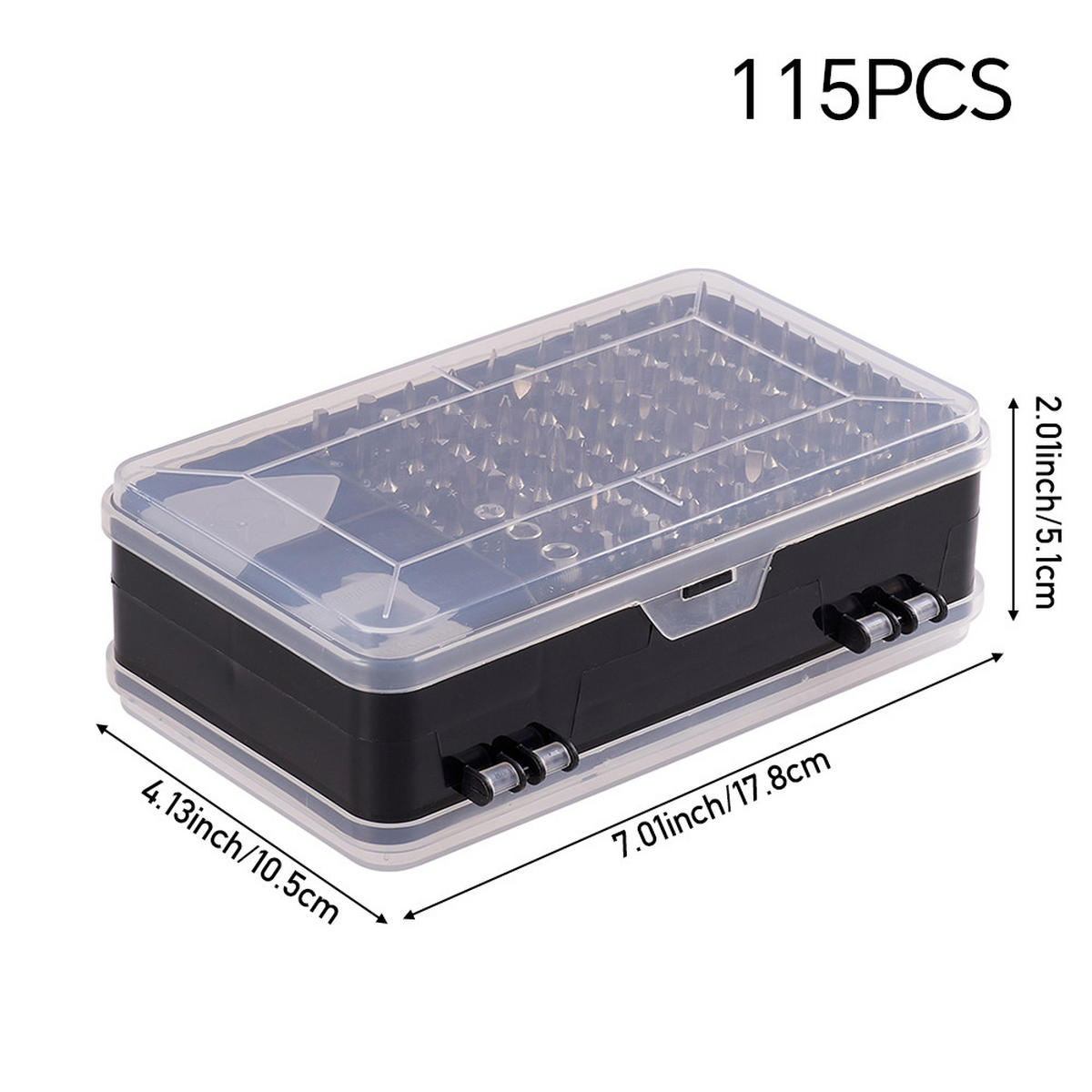 SCHRAUBENDREHER-SET 115-in-1 multifunktionales für Feinmechaniker in Grau - Schwarz, Metall (10.5/17.8/5.1cm) - Livingandhome