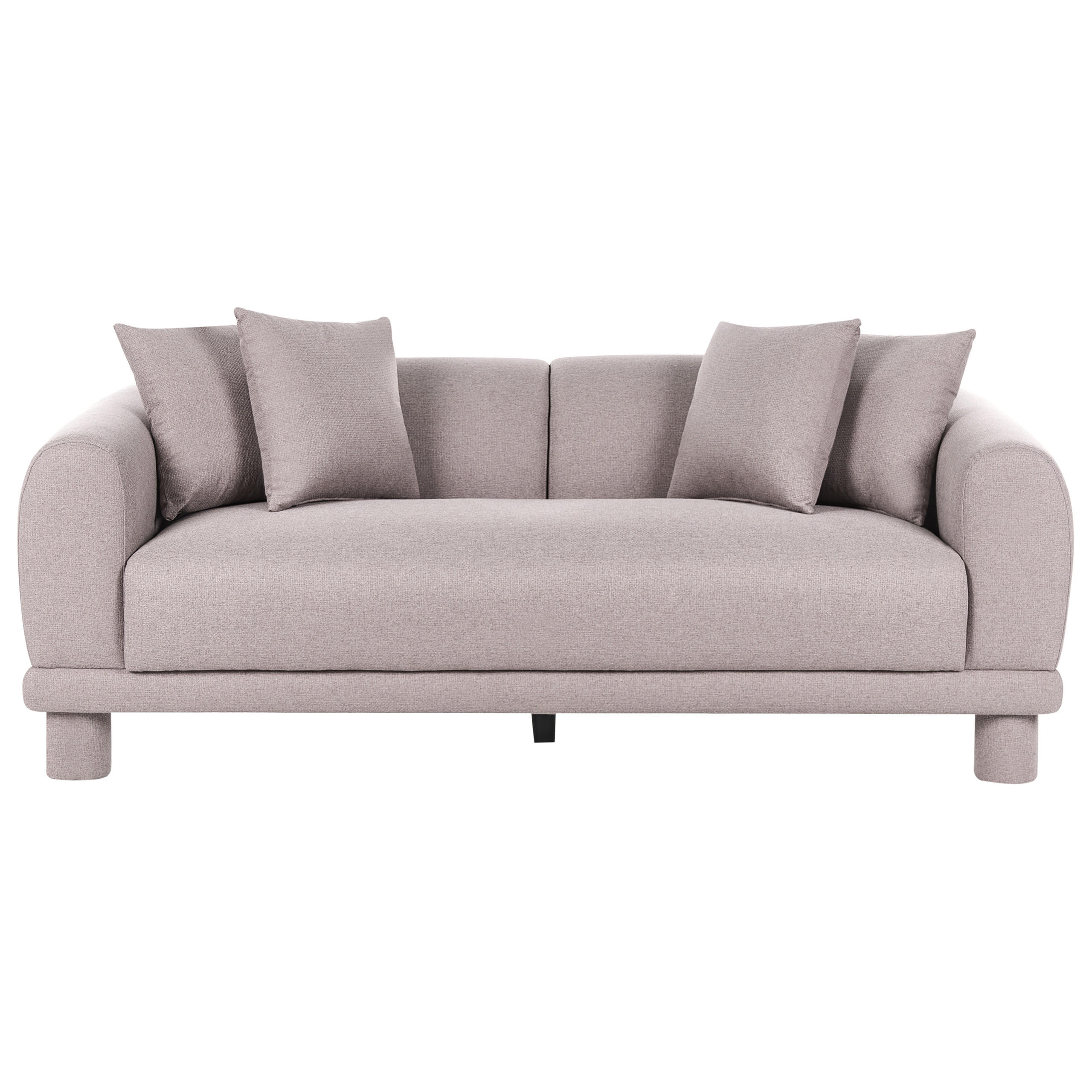 3-SITZER-SOFA Stoff Taupe Pori - Taupe, Textil (202/74/93cm) - Beliani
