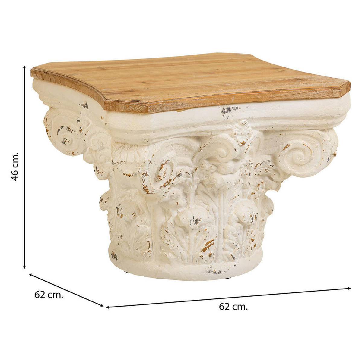 TISCH aus Holz, braun, 62x46cm - Braun, Holz (62/62/46cm) - Wanderlust