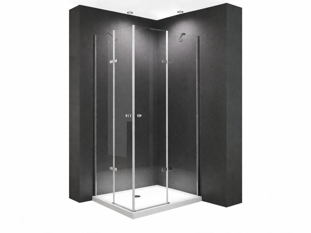 Glaswerk Westfalen Eckduschkabine Silber 90x195x90 cm