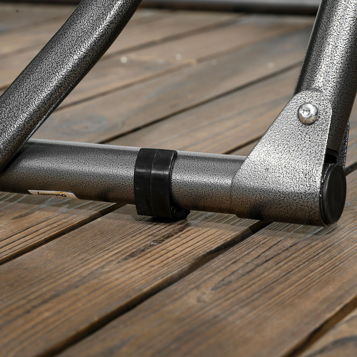 HÄNGEMATTENSTÄNDER DE-07019 2-in-1, auch als Wäscheständer nutzbar Schwarz - Silberfarben/Schwarz, Metall (92/290/88cm) - ComfortXL