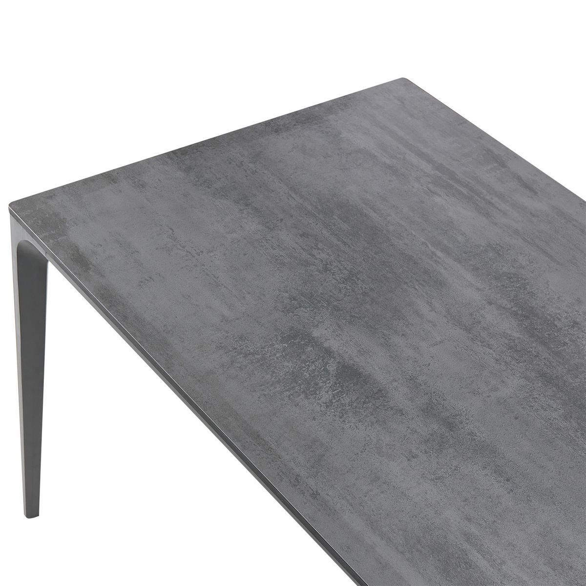 KONFERENZTISCH 90/180 cm Dunkelgrau Sovareto - Dunkelgrau, Kunststoff (180/90/75cm) - Beliani