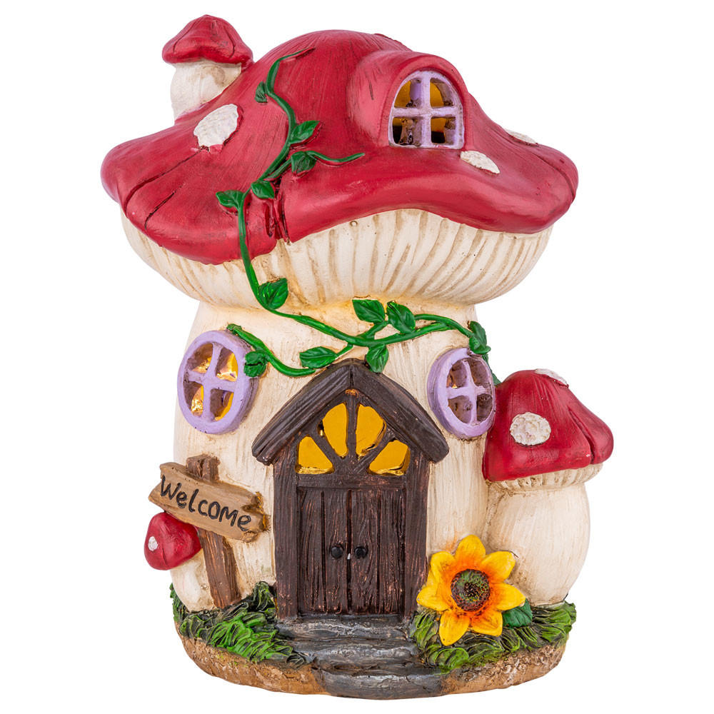 LED AUSSENLEUCHTE Haeuschen Pilz Design Bunt - Multicolor, Kunststoff (15.2/12.2/19cm) - Globo Lighting