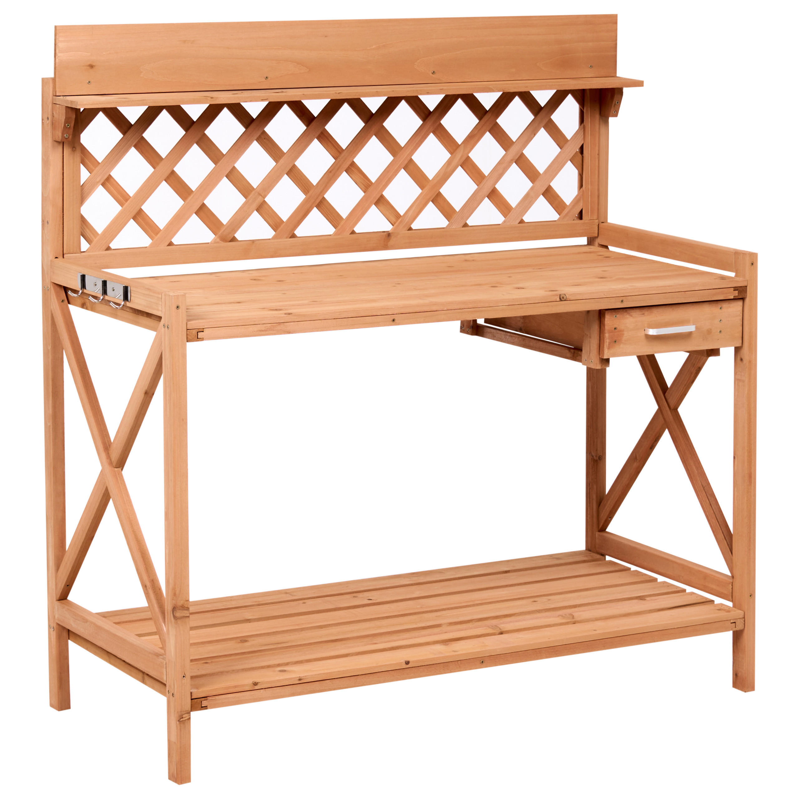PFLANZTISCH 115/116 cm Tannenholz Hellbraun Sperlinga - Hellbraun/Braun, Holz - Beliani