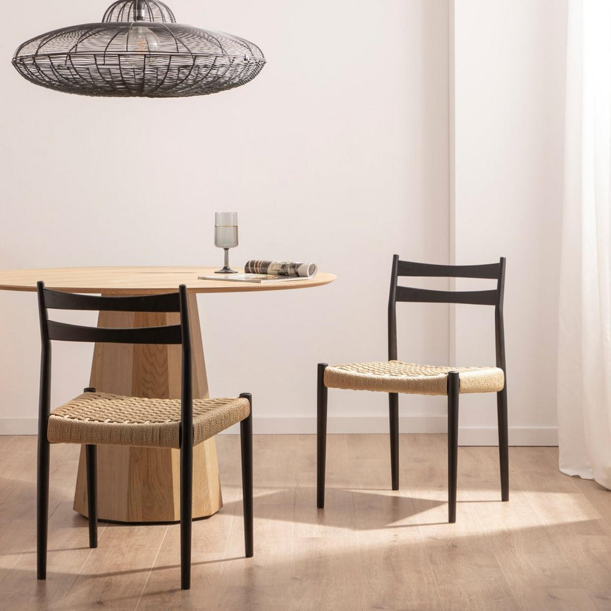 ESSZIMMERSTUHL Vina Schwarz 51 cm x 81 cm - Schwarz, Holz (51/81/50cm)