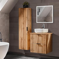 BADMÖBEL-SET 3-TLG. Adelaide-56 - Braun, Holzwerkstoff (110/200/47cm) - Lomado