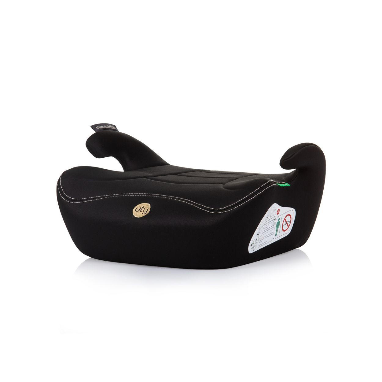 KINDERSITZERHÖHUNG i-Size Uty schwarz (125-150cm) Gruppe 3, Bezug waschbar - Schwarz, Kunststoff (41/20/40cm) - Chipolino