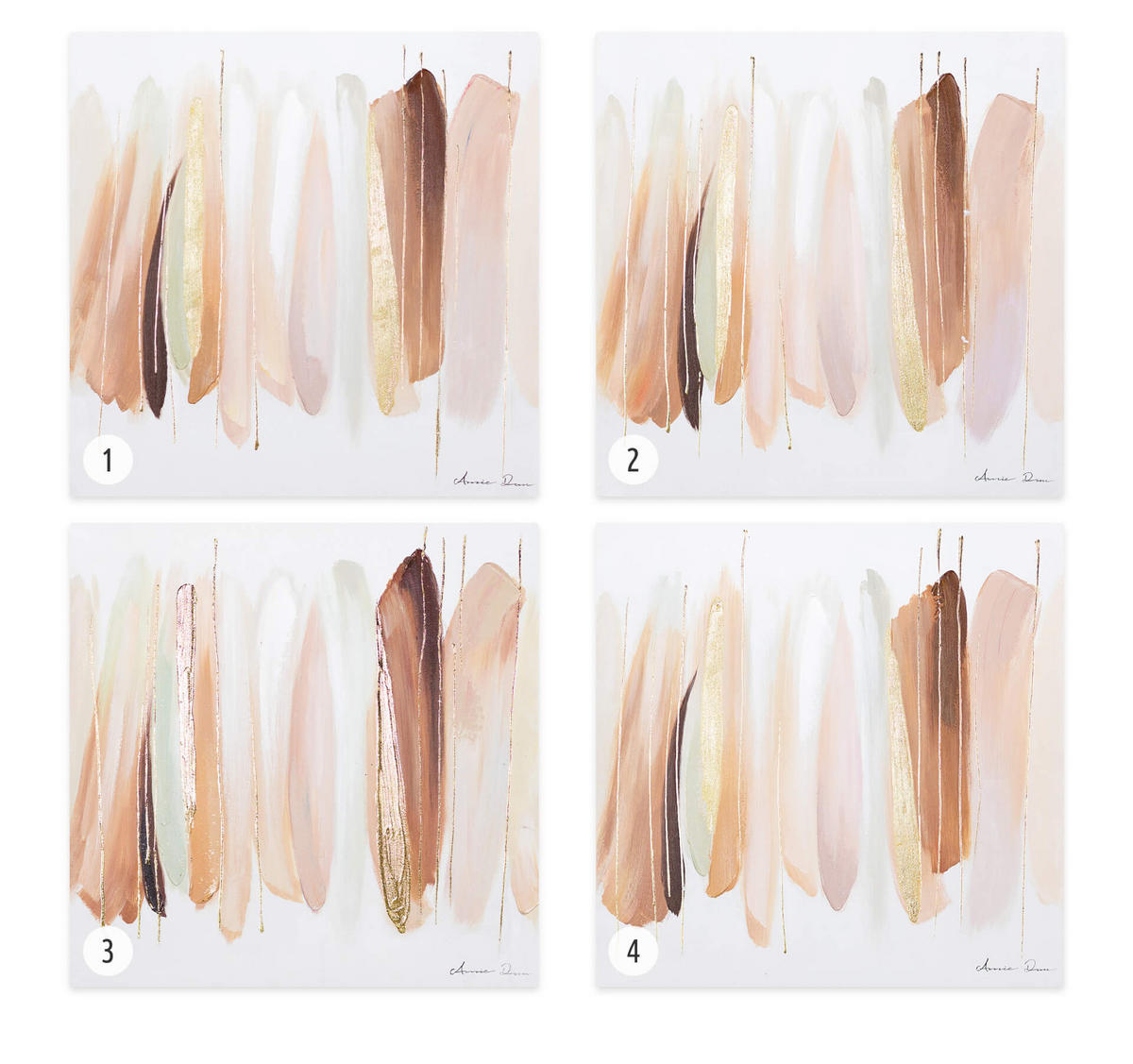 ÖLGEMÄLDE 60/60 cm - Pink/Beige, Holz/Textil (1.7/60cm) - KUNSTLOFT