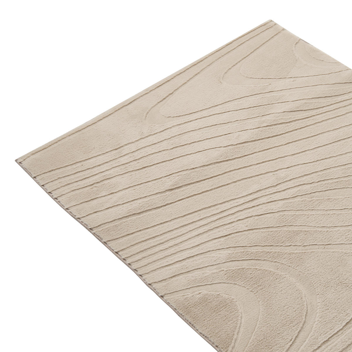 KOBEREC Z UMĚLÉ KOŽEŠINY Béžový 80/300 cm Ontake - béžová, plast (80/300cm) - Beliani