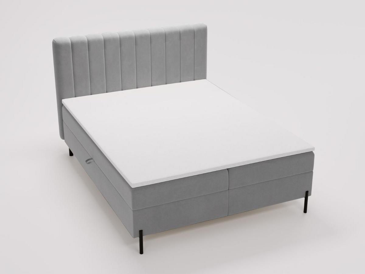 BOXBETT Primavera 180x200 Hellgrau - Hellgrau, Holz/Textil (180/200cm) - Graingold