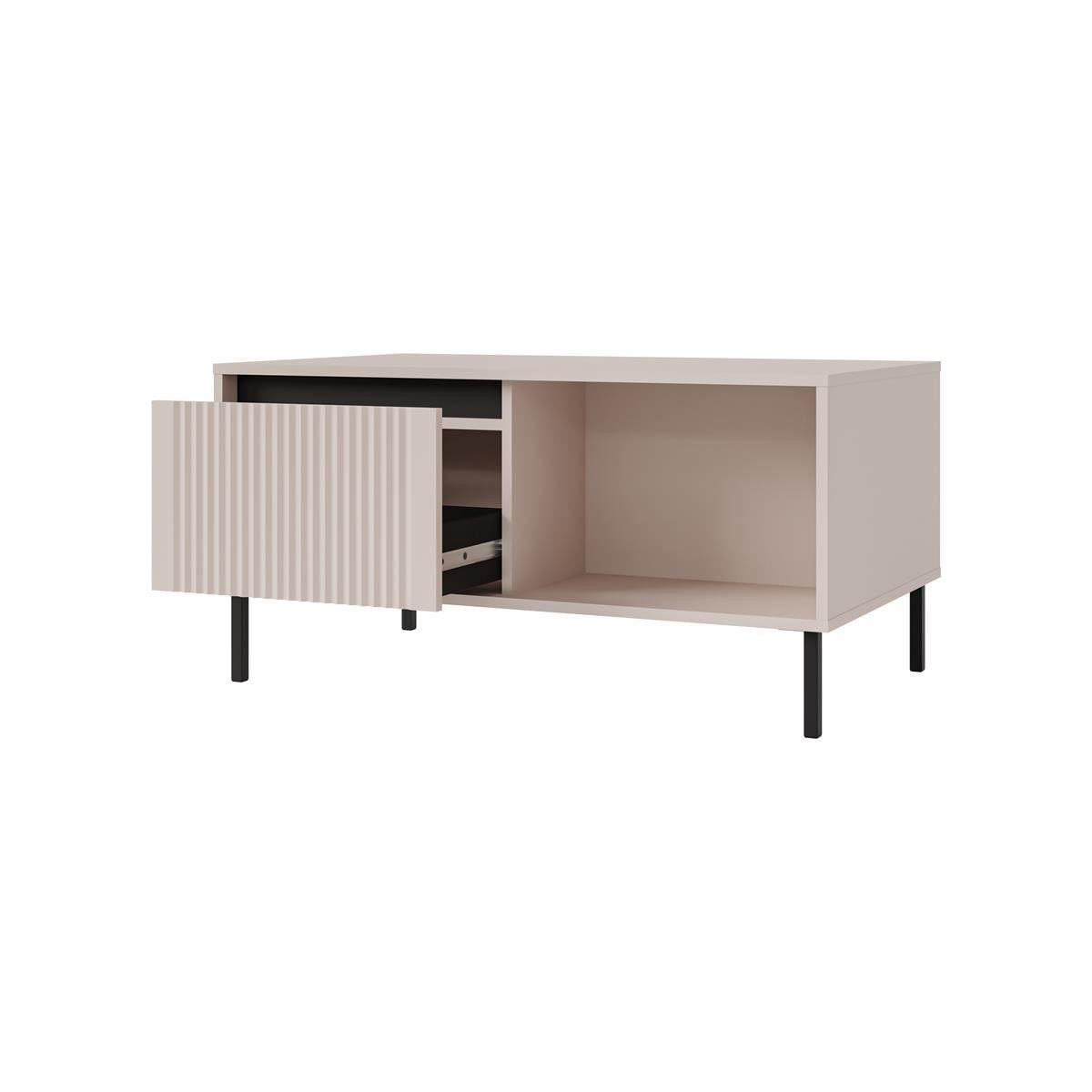 COUCHTISCH mit schublade 100x60x65 beige CIAO - Beige, Holzwerkstoff (60/100/65cm) - Compleo24