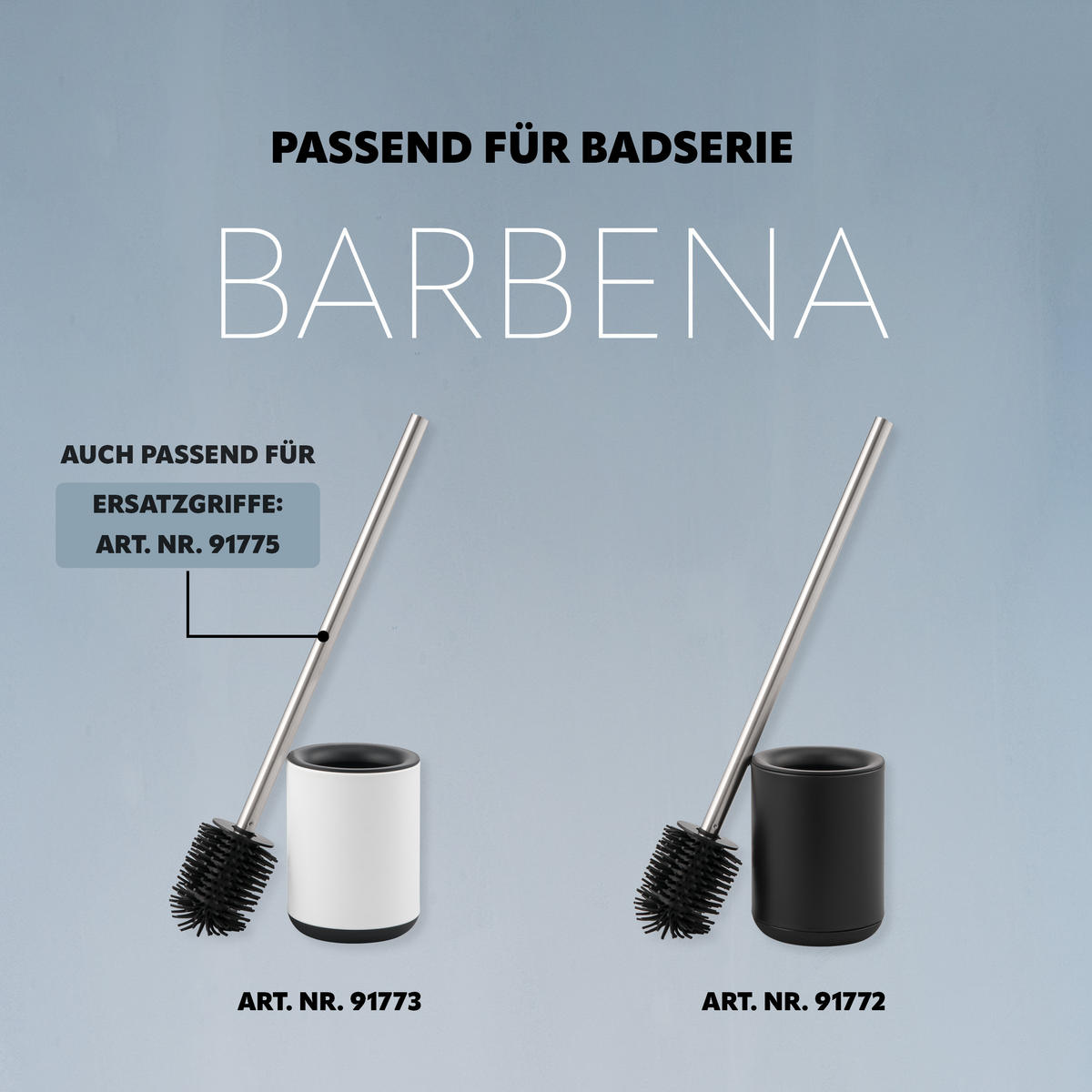 ERSATZ-BÜRSTENKOPF BARBENA, schwarz, TPR-Kunststoff - Schwarz, Kunststoff (6.5/8cm) - bremermann