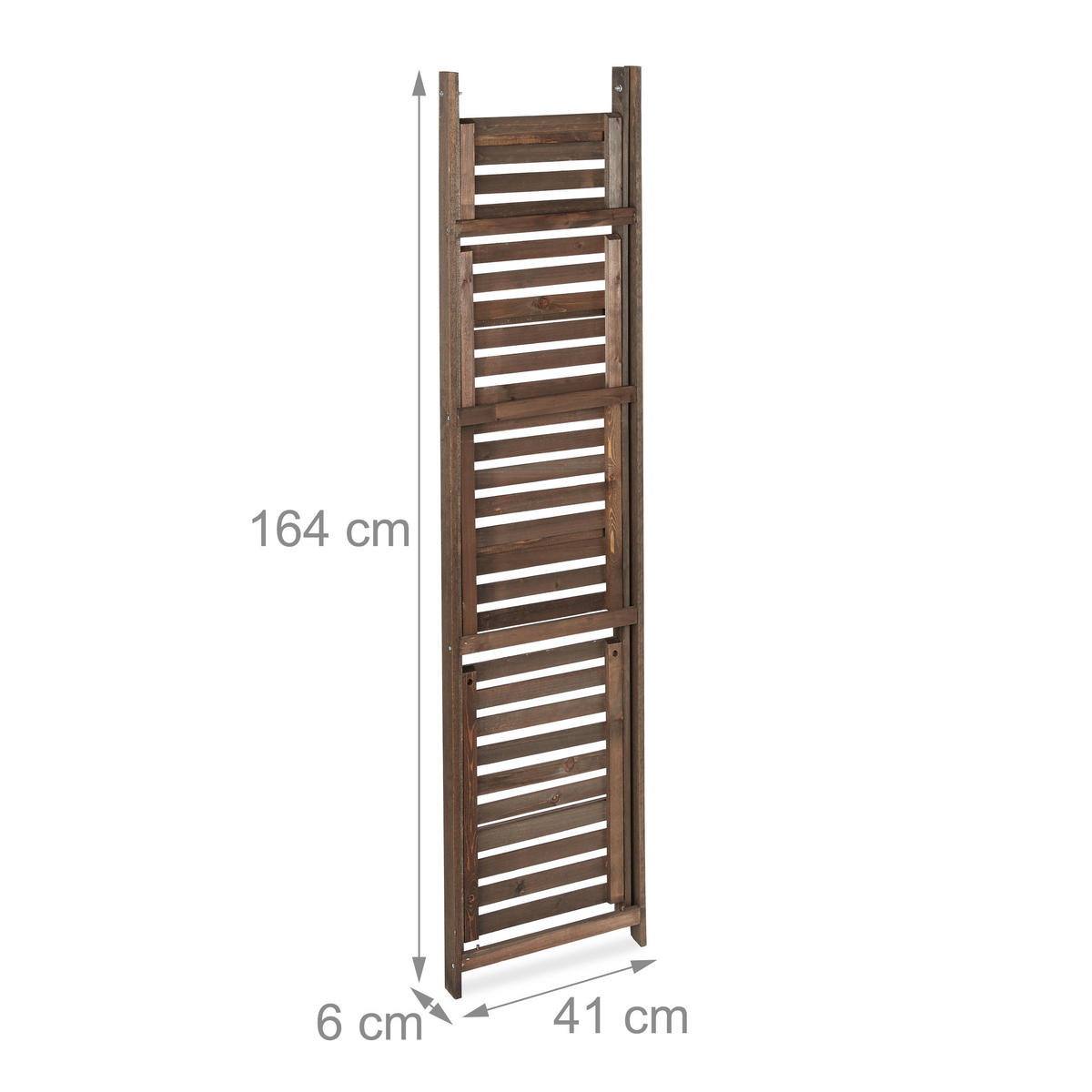 BLUMENTREPPE - Dunkelbraun, Holz (41/160/49cm) - Relaxdays