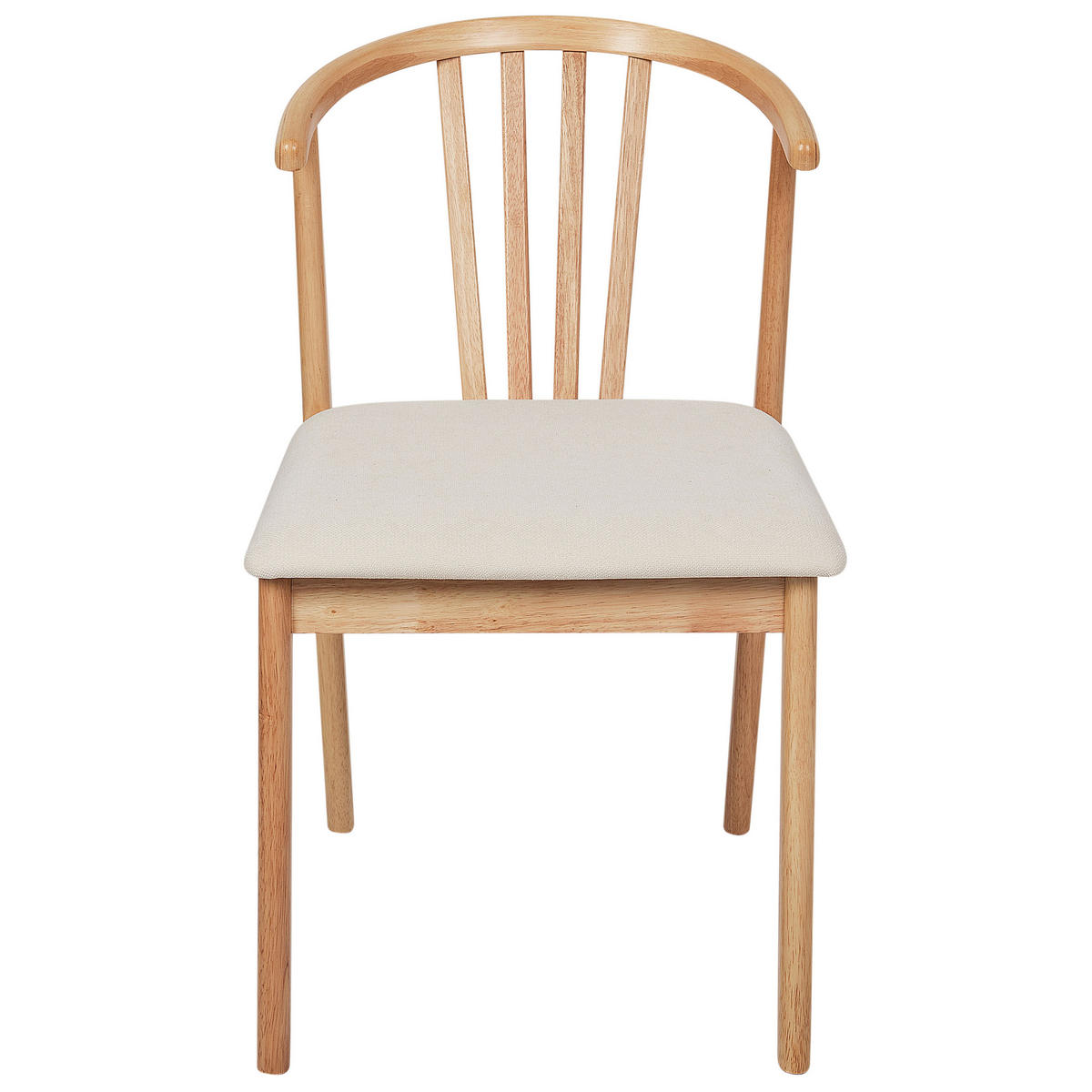 ESSZIMMERSTUHL 2er-Set Heller Holzfarbton Craig - Hellbraun/Beige, Holz (50/80/57cm) - Beliani