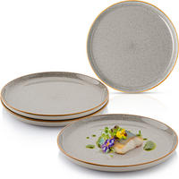 SPEISETELLER RIO PERLGRAU - 4 teilig aus Steingut - Grau, Keramik (13cm) - Sänger